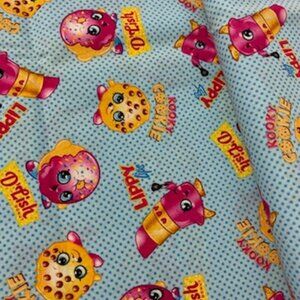 NEW Shopkins Fabric By The Yard Cotton Springs Creative Kooky Cookie Lippy Lips